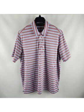 Johnston & Murphy Shirt Mens XL Multi Striped Golf XC4 S/S Polo
